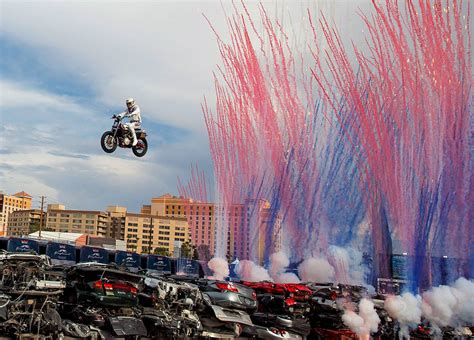 travis pastrana motorcycle jump in las vegas.